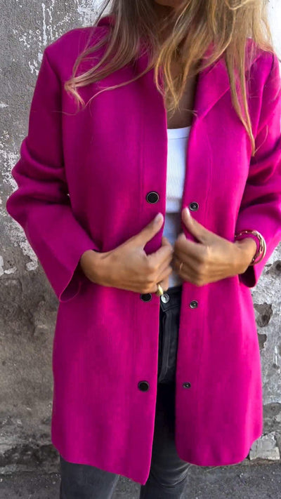 Elegante, gemütliche Herbst-Strickjacke mit Kapuze für Damen