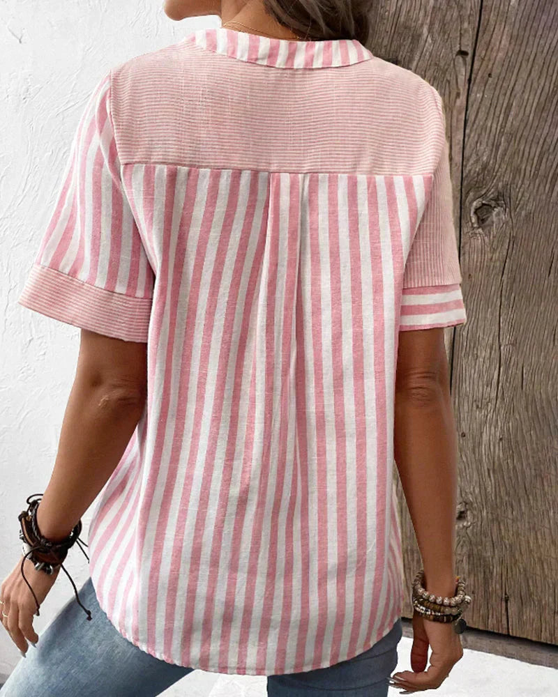 Frederique™ | Elegante gestreifte Bluse