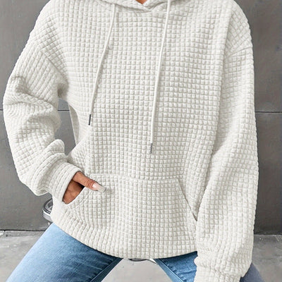 Léana™ | Texturiertes Kapuzen-Sweatshirt mit langen Ärmeln