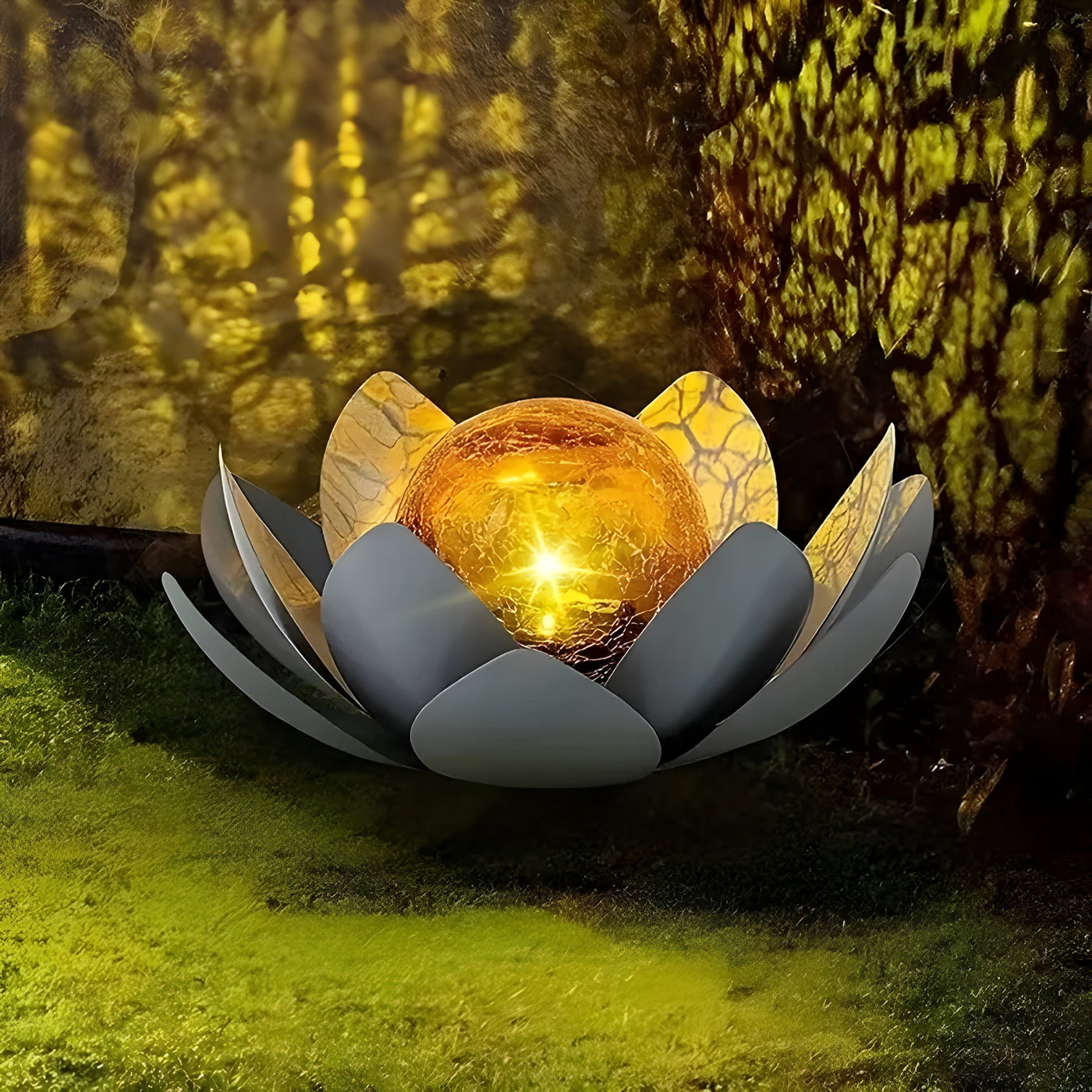 LumiPetal – Solarbetriebene Lotusblumen-Gartenlampe mit weicher Umgebungsbeleuchtung