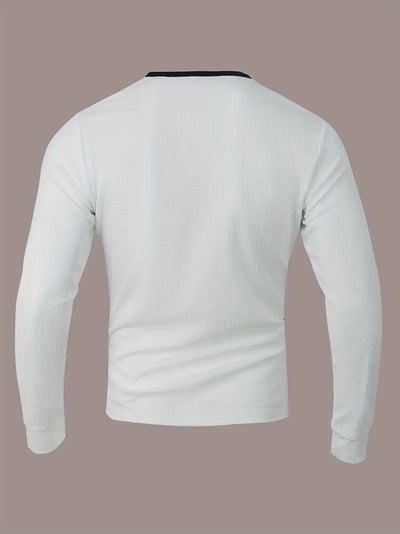 Kyran – Langärmliges Henley Hemd Mit Waffelmuster
