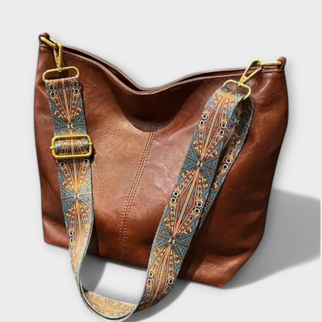 FABIENNE - GROSSE TASCHE UND GEMUSTERTER RIEMEN