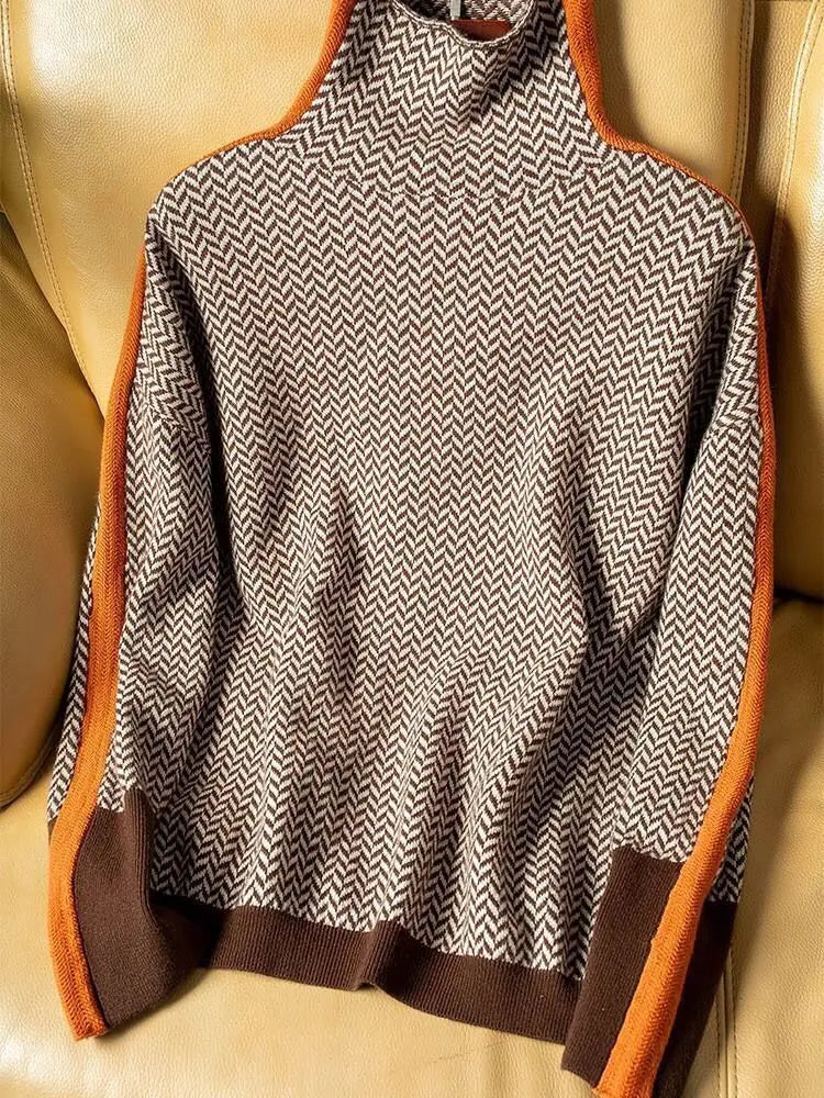 Aurora | Gestreift Vielseitiges Design Damen Pullover