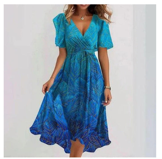 Laika - Geblümtes Midi-Sommerkleid aus Chiffon