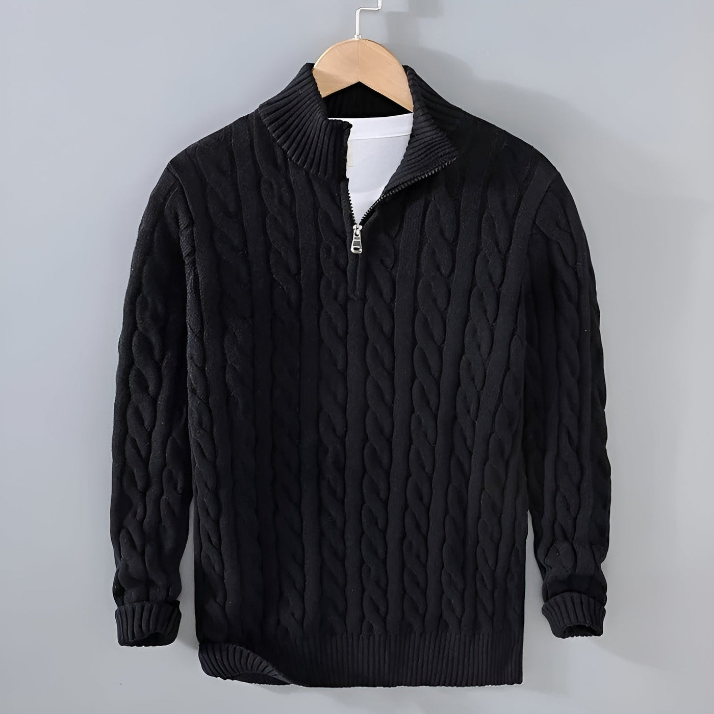 Felix - Baumwollpullover mit Reißverschluss