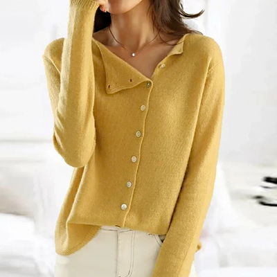 Eleganter, gemütlicher, stylischer Knopfpullover für Damen