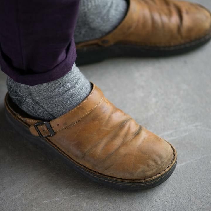 Foteini | Orthopädische Lederpantoffeln