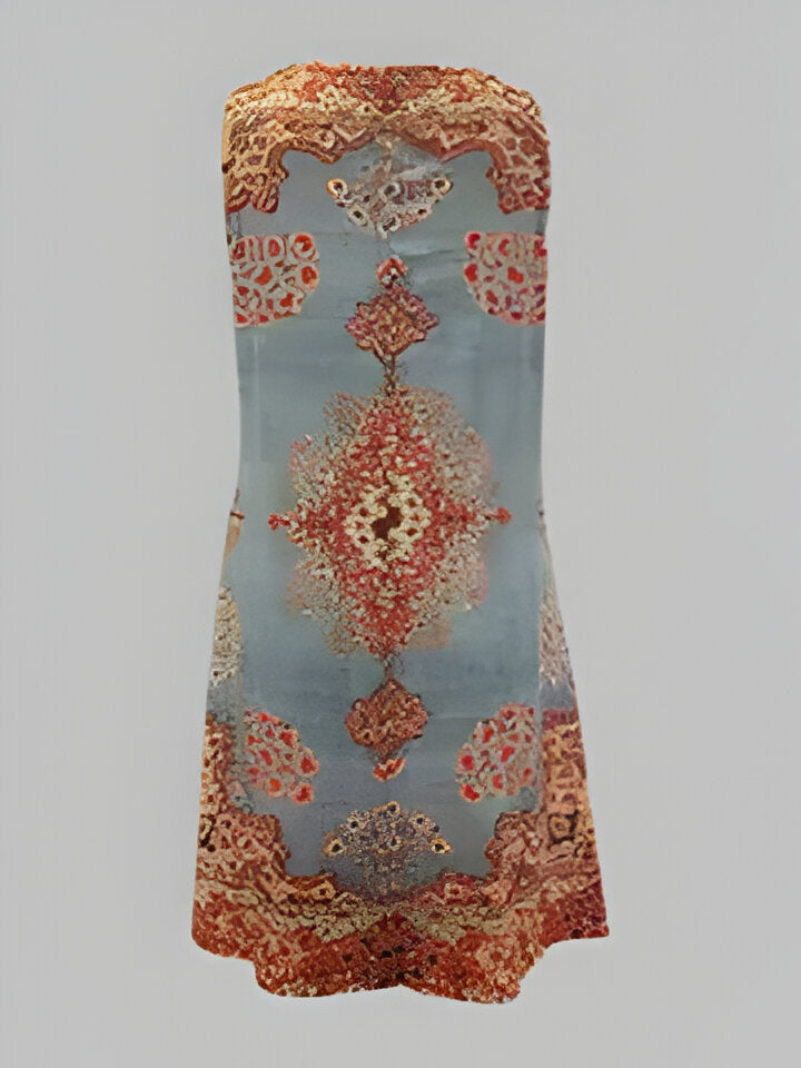 Janiyah | Grafisches Kleid mit Schlüssellochausschnitt