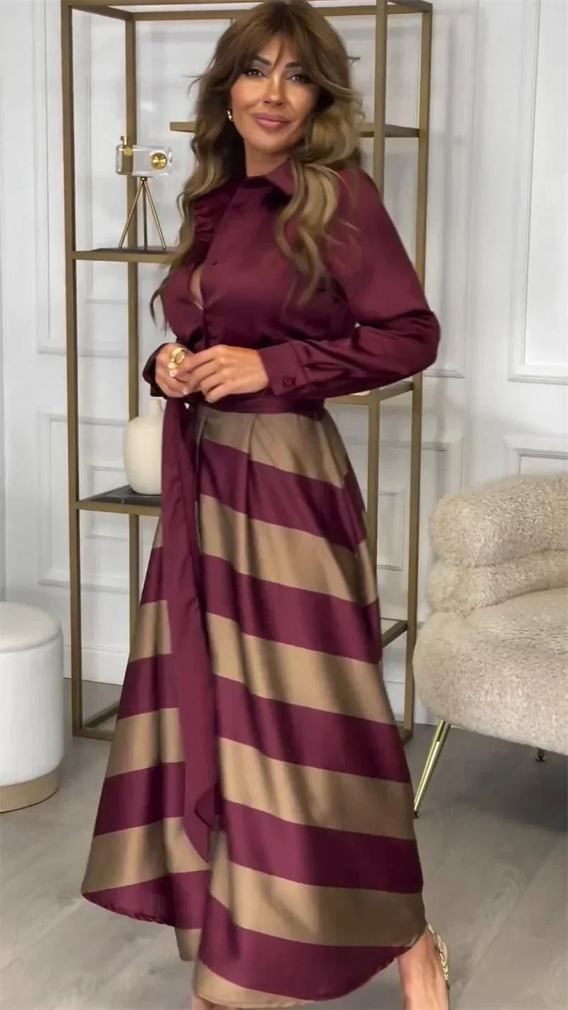 Vandana – Gestreiftes Maxi Kleid