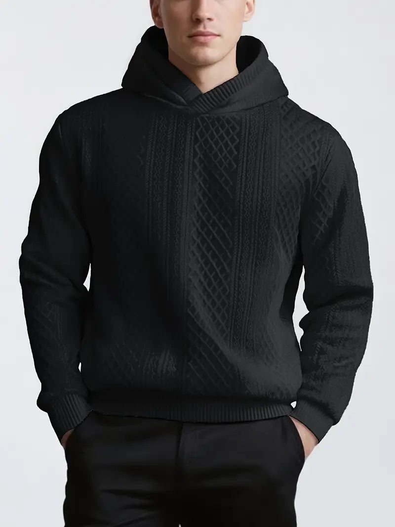 Karah - Langärmeliger Strick Kapuzenpullover
