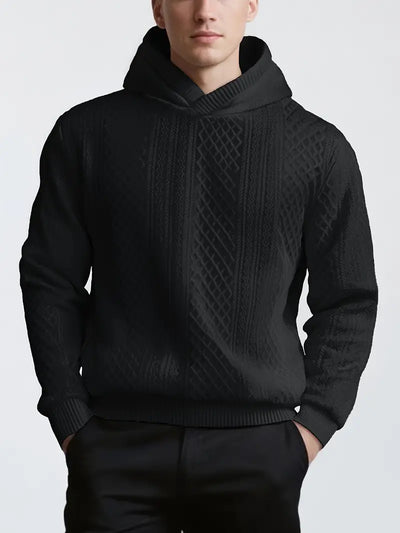 Karah - Langärmeliger Strick Kapuzenpullover