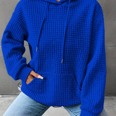 Léana™ | Texturiertes Kapuzen-Sweatshirt mit langen Ärmeln
