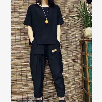 MELIKE - SET AUS BLUSE UND CARGOHOSE