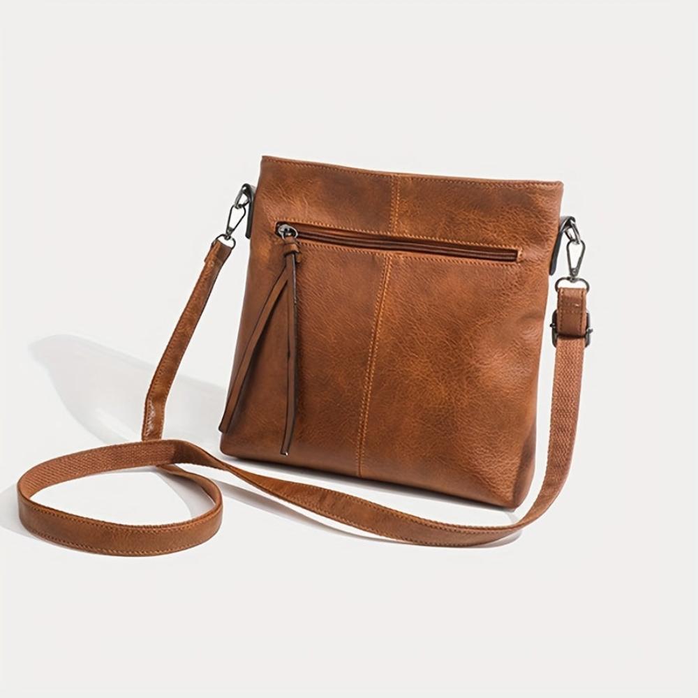 Lina | Vintage Schachbrett-Muster Umhängetasche