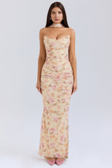 BEIGE BLUMENMUSTER