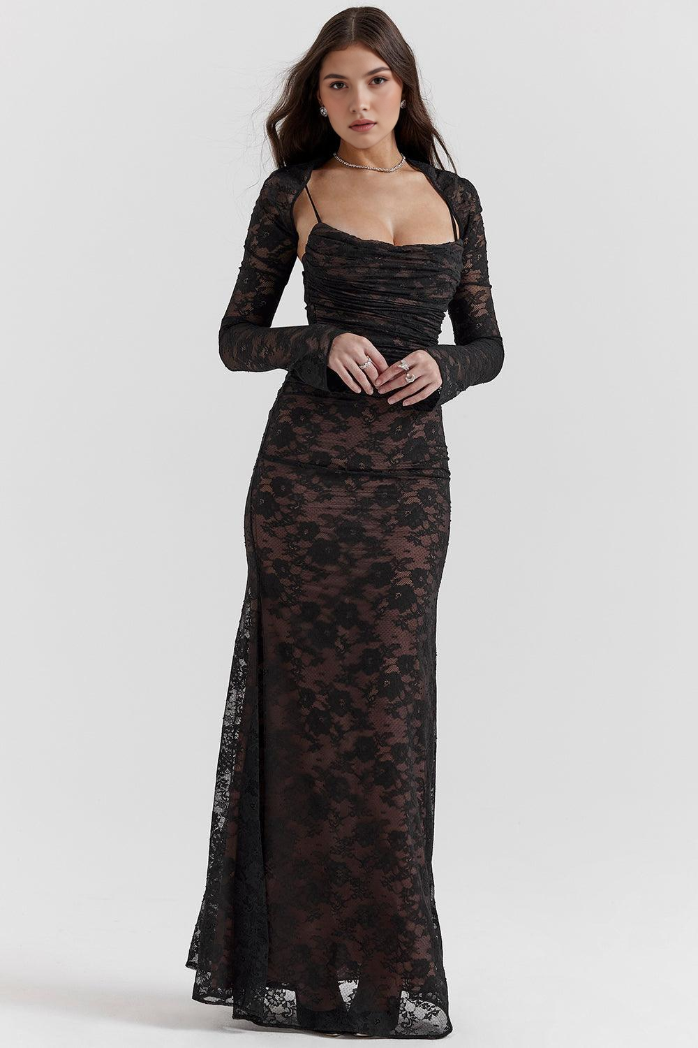 CELESTE - Spitzen Maxi Kleid