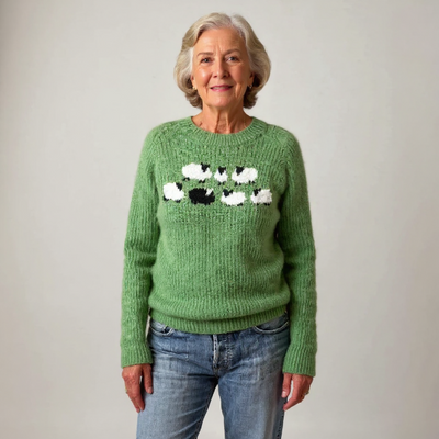 Isabellaa - Handge Fertigt Woll Pullover