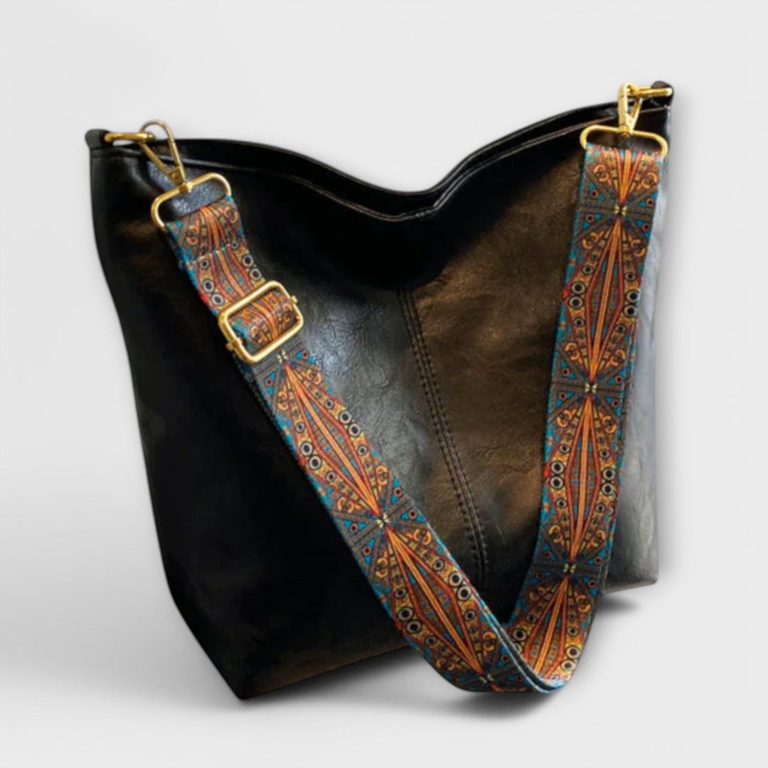 FABIENNE - GROSSE TASCHE UND GEMUSTERTER RIEMEN