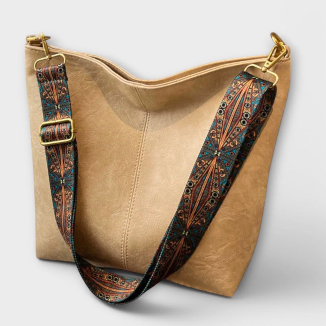 FABIENNE - GROSSE TASCHE UND GEMUSTERTER RIEMEN