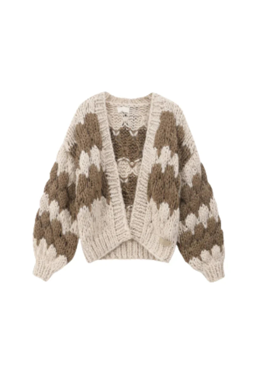 DEVIN - STRICKJACKE AUS GROBER STRUKTURIERTER MASCHEN