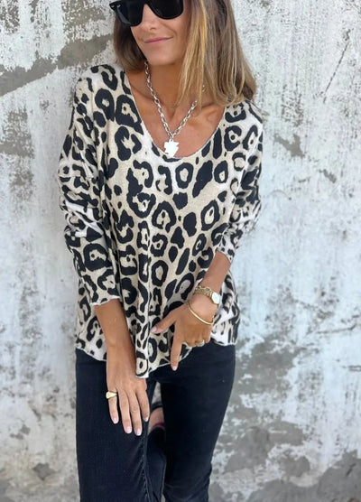 INA - PULLOVER MIT ANIMALPRINT