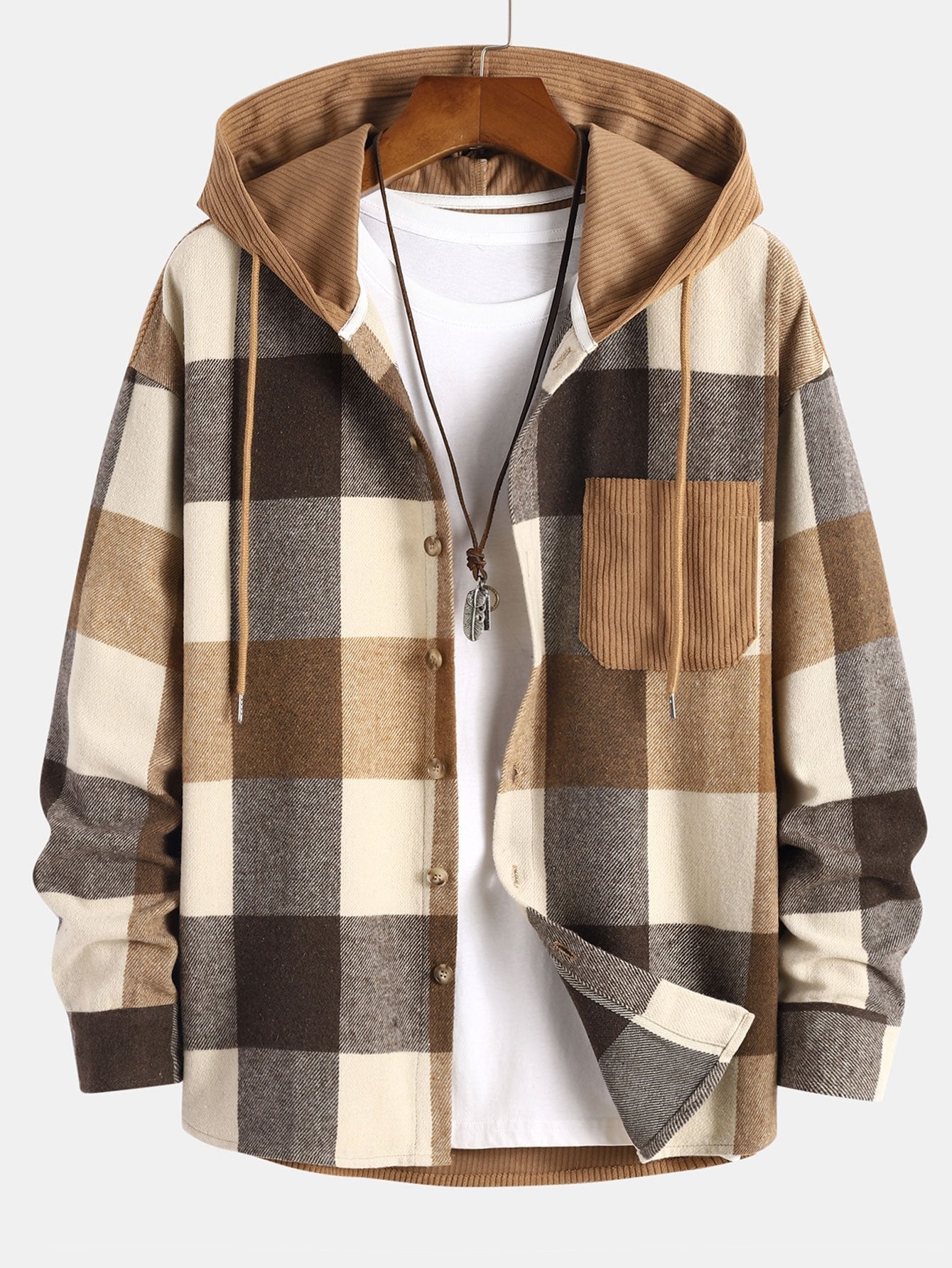 Gaston – Flanell Hemd Mit Kapuze