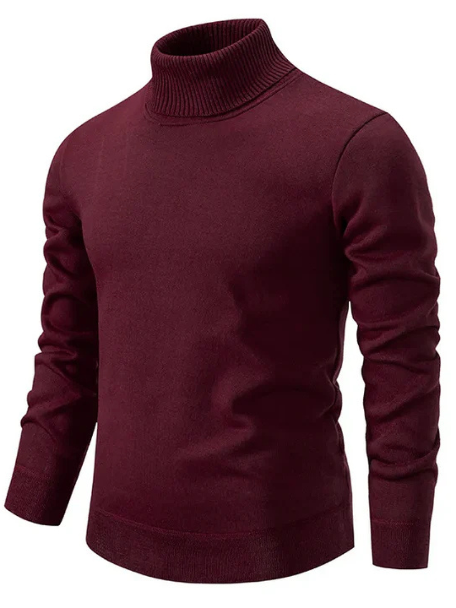 Klassischer warmer Herrenpullover | Rollkragen