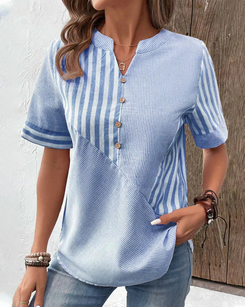 Frederique™ | Elegante gestreifte Bluse