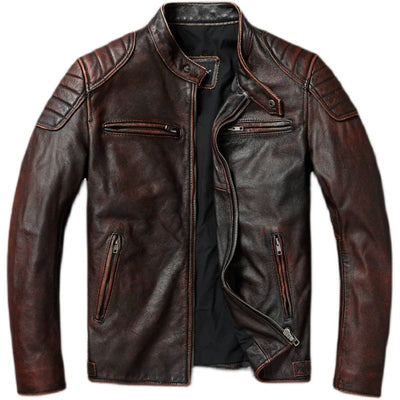 Jorge – Lederjacke Mit Frontreißverschluss