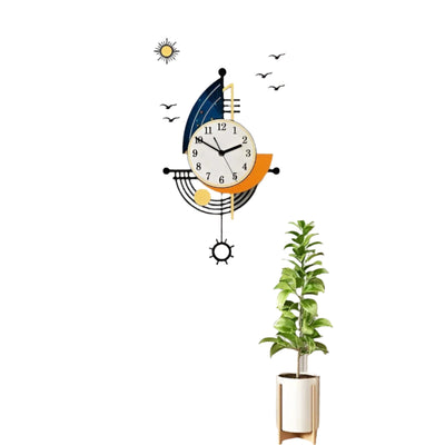 CoastalTime – Nautische Wanduhr mit Segeljacht-Design für Küstenflair