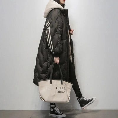 Lange warme Jacke für Frauen