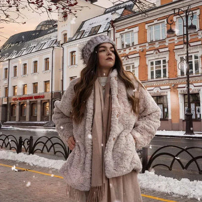 Dominika | Luxuriöser weicher Teddy Damenmantel