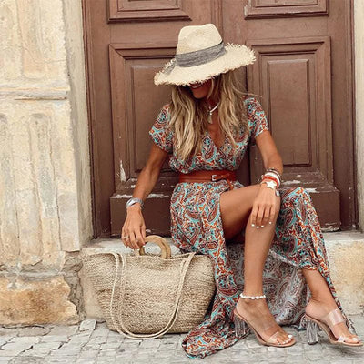Karin™ | Elegantes Kleid im Ibiza-Stil - Inklusive Gürtel