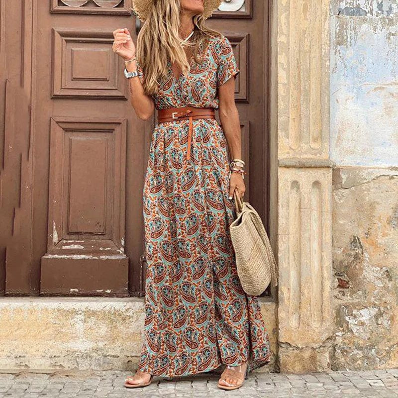 Karin™ | Elegantes Kleid im Ibiza-Stil - Inklusive Gürtel