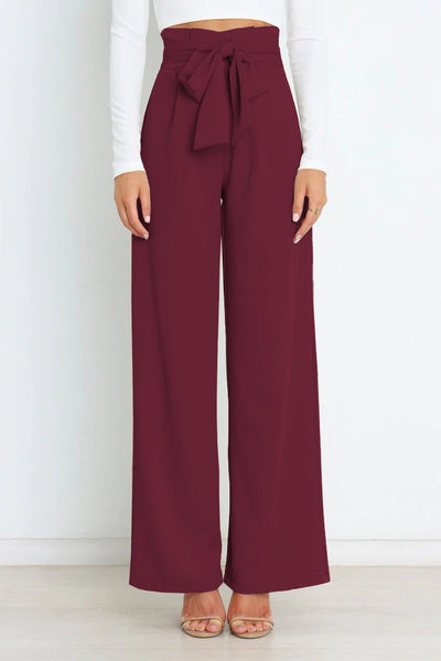 Chantal Weite Hose mit Bindegürtel