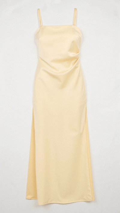 July Spaghetti-Träger-Kleid mit Oberschenkelschlitz