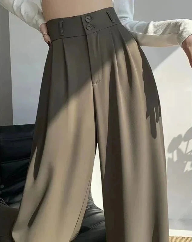 Mayla Hochtaillierte Hose mit Weitem Bein