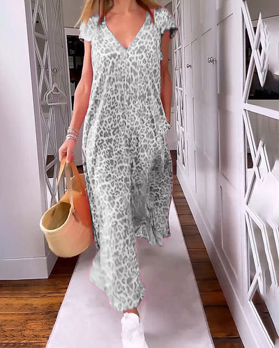 Sapphira | Stilvolles und fließendes bedrucktes Kleid für Frauen