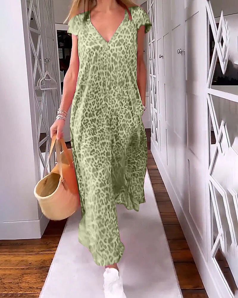 Sapphira | Stilvolles und fließendes bedrucktes Kleid für Frauen