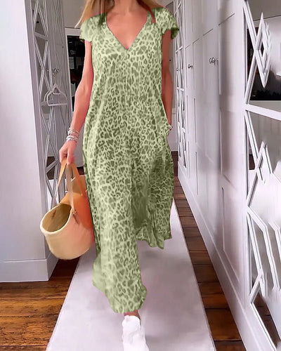 Sapphira | Stilvolles und fließendes bedrucktes Kleid für Frauen