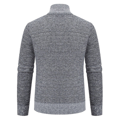 Alder Modehaus - Stylischer Zipper-Strickpullover für Herren
