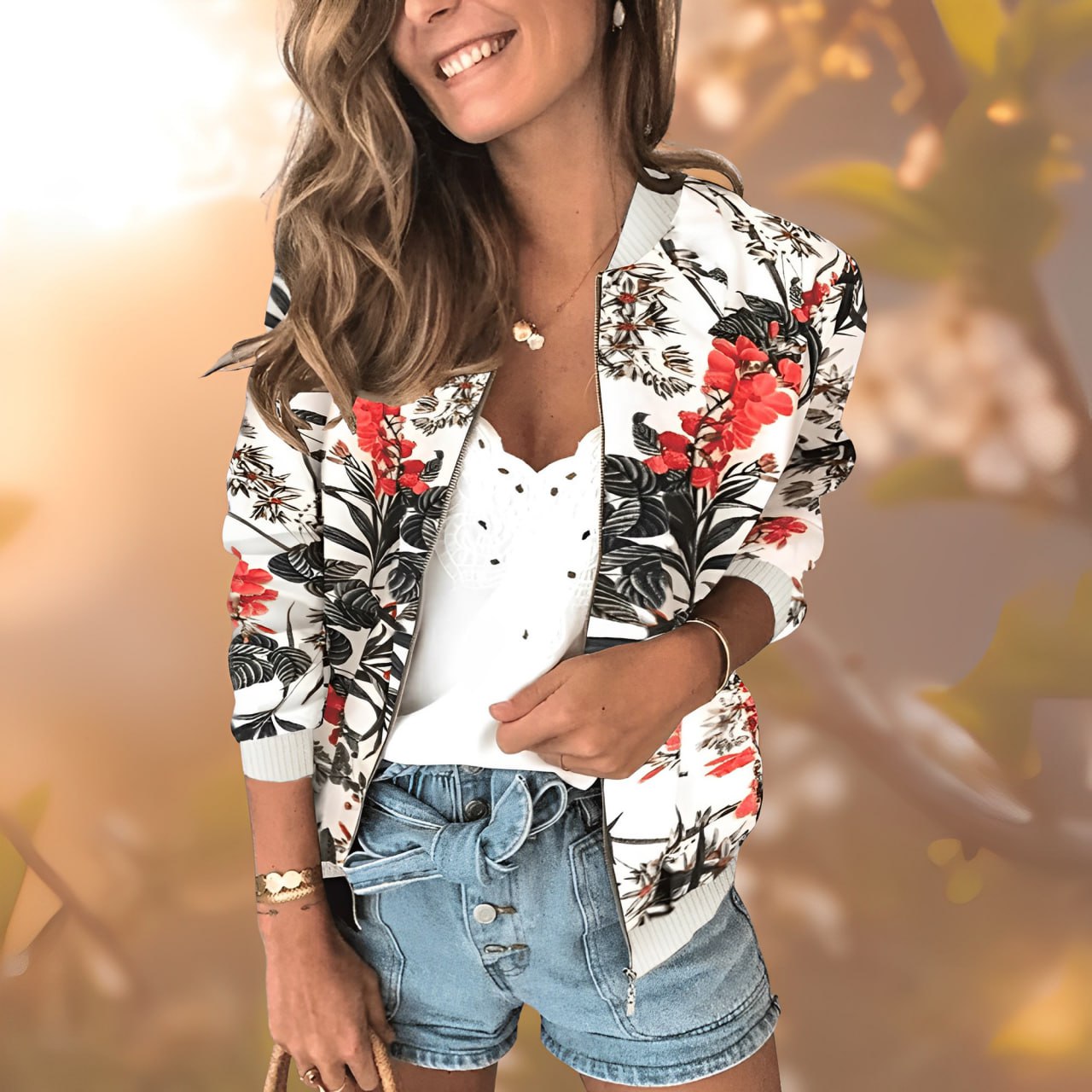 Ramona | Neue geblümte Jacke