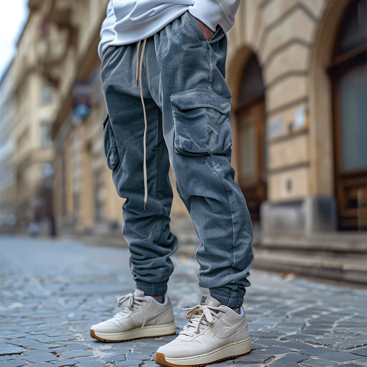 Elias - Jogginghose Aus Kord Mit Kordelzug Der Taille