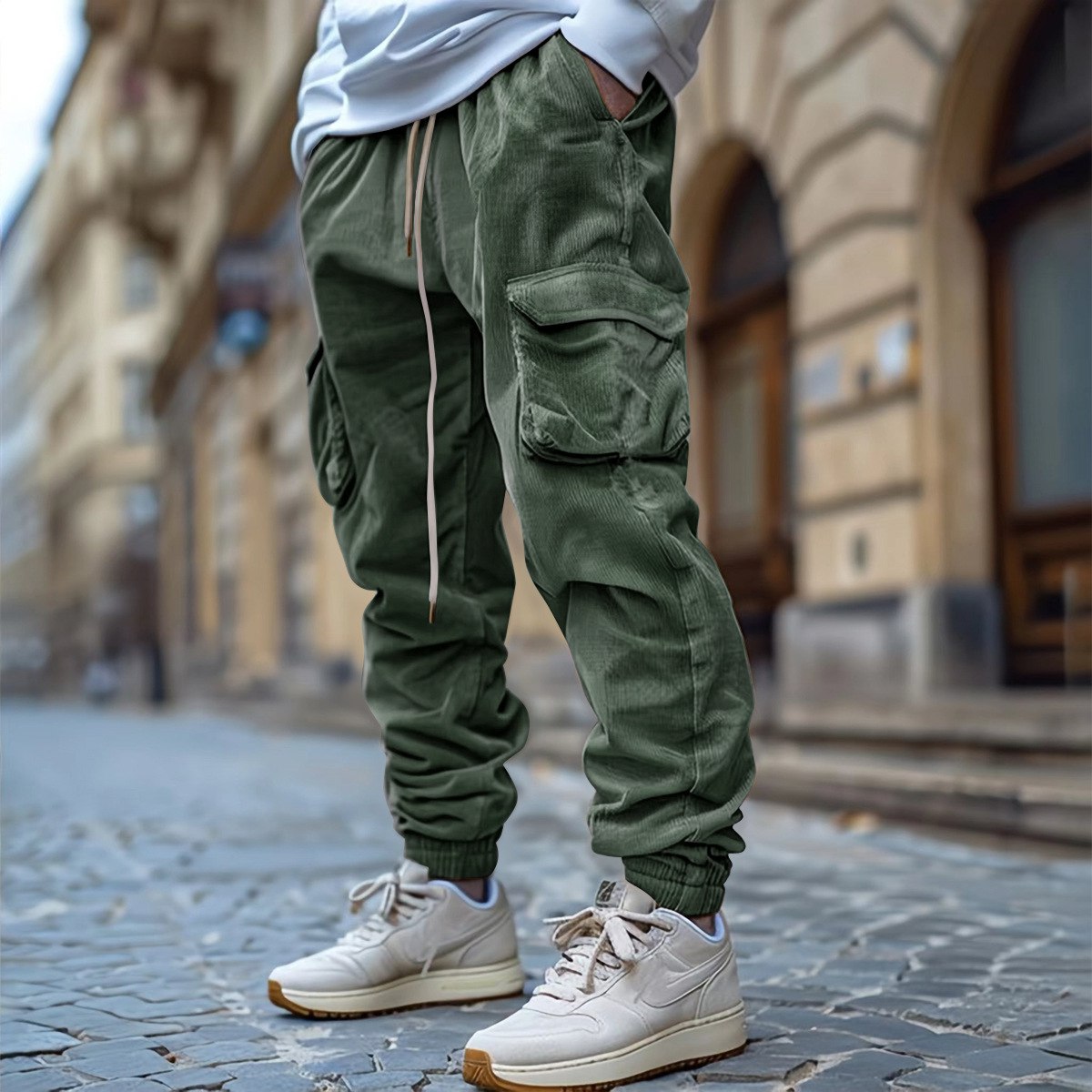 Elias - Jogginghose Aus Kord Mit Kordelzug Der Taille