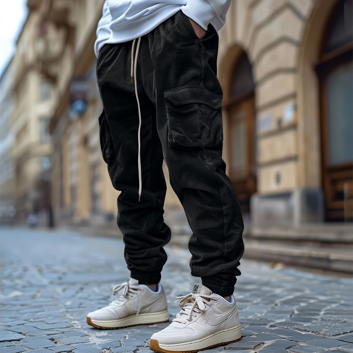 Elias - Jogginghose Aus Kord Mit Kordelzug Der Taille