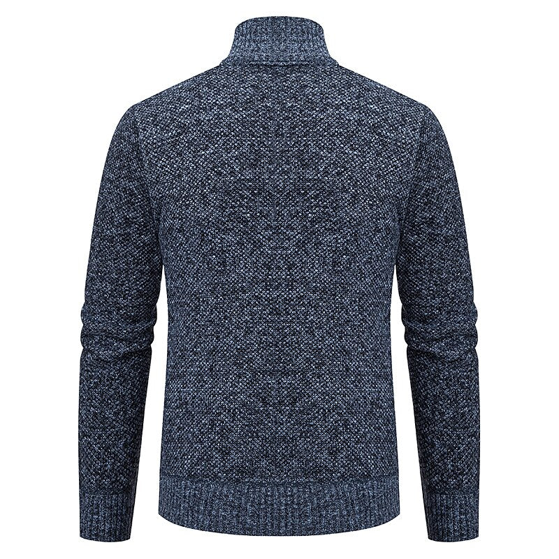 Alder Modehaus - Stylischer Zipper-Strickpullover für Herren