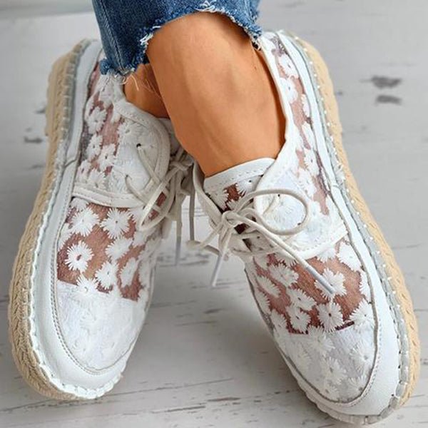 Arabella | Orthopaedic Modischer, luftiger Schuh mit Blumenmuster