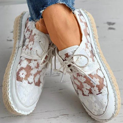 Arabella | Orthopaedic Modischer, luftiger Schuh mit Blumenmuster