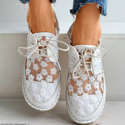 Arabella | Orthopaedic Modischer, luftiger Schuh mit Blumenmuster