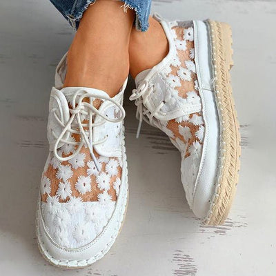 Arabella | Orthopaedic Modischer, luftiger Schuh mit Blumenmuster